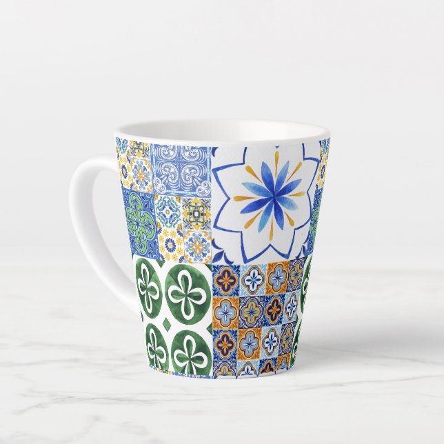 Latte Mug tuiles portugaises (Angle gauche)