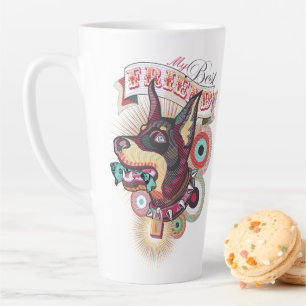 Latte Mug – Urban Loyalty Doberman Pop-Art Design