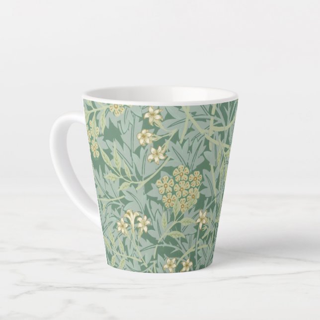 LATTE MUG : WILLIAM MORRIS : JASMINE (Left Angle)