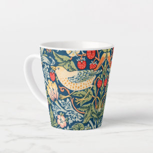 LATTE MUG : WILLIAM MORRIS : STRAWBERRY THES