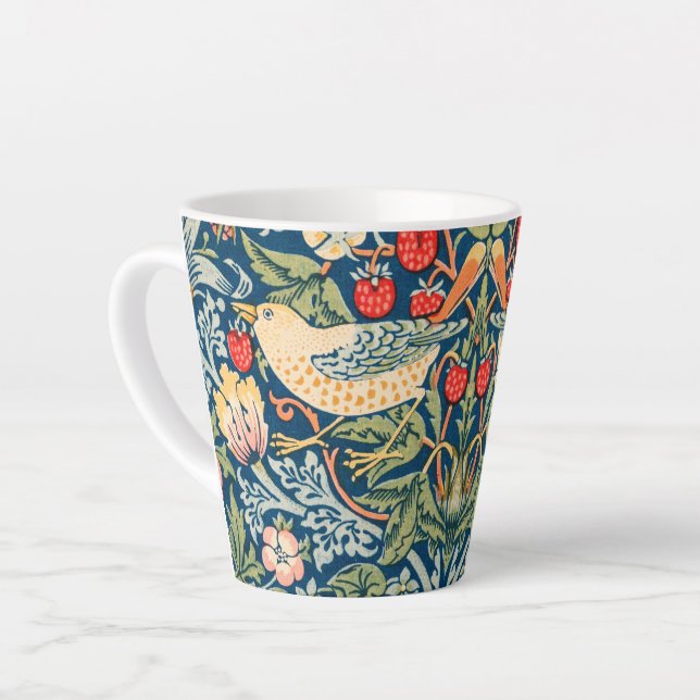 LATTE MUG : WILLIAM MORRIS : STRAWBERRY THES (Angle gauche)