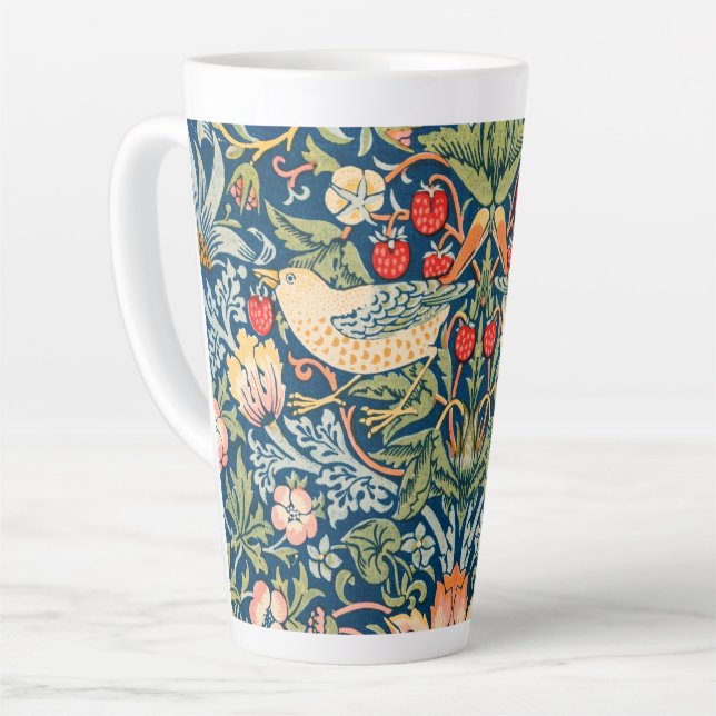 LATTE MUG : WILLIAM MORRIS : STRAWBERRY THES (Angle gauche)