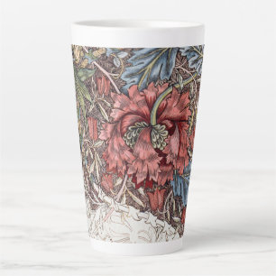 LATTE MUG : WILLIAM MORRIS : TULIP SAUVAGE