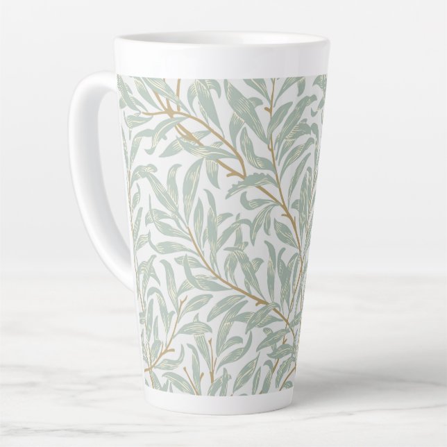 LATTE MUG : WILLIAM MORRIS : WILLOW DESIGN (Left Angle)