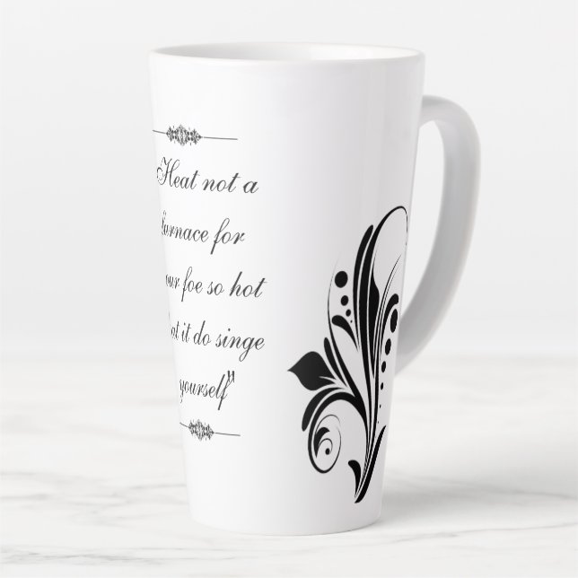 Latte Mug With Beautifull Design (Right Angle)