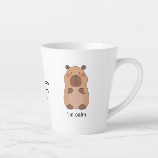 Latte Mug with cute bear cartoon and quotes
