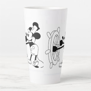 Latte mug with iconic Steamboat Willie design 