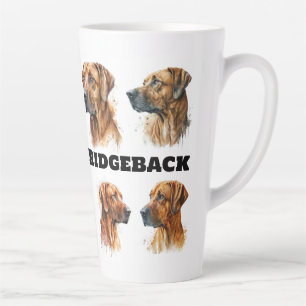 Latte Mug with Rhodesian Ridgeback motive