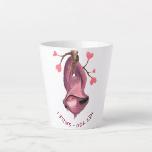 Latte Mug with Upside Down Sloth and Catchy Text