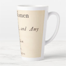 Latte Mug with vintage page from Little Women