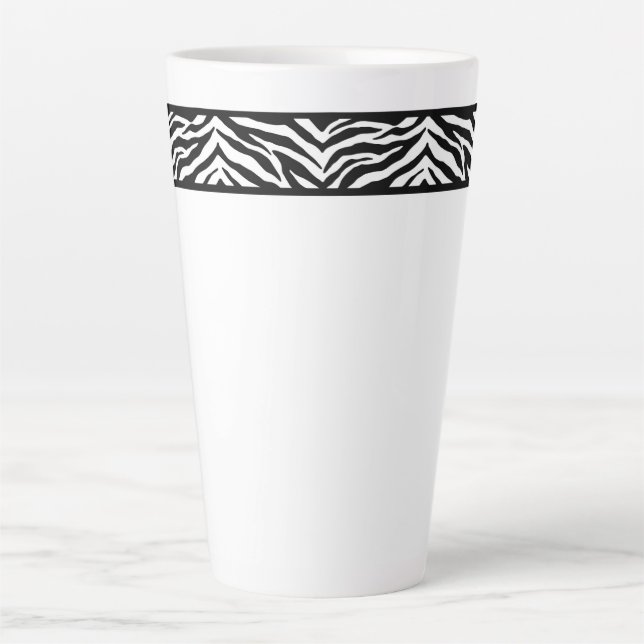 Latte Mug-Zebra Print Latte Mug (Front)