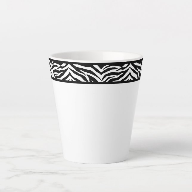 Latte Mug-Zebra Print Mug (Front)