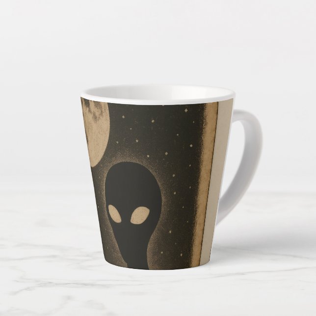 Latte mugs Retro Alien Encounter (Right Angle)