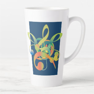 Latte Musique Amateurs tasse à café bicolore