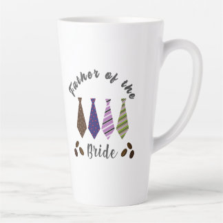 Latte Père de la mariée cravate colorée tasse à café