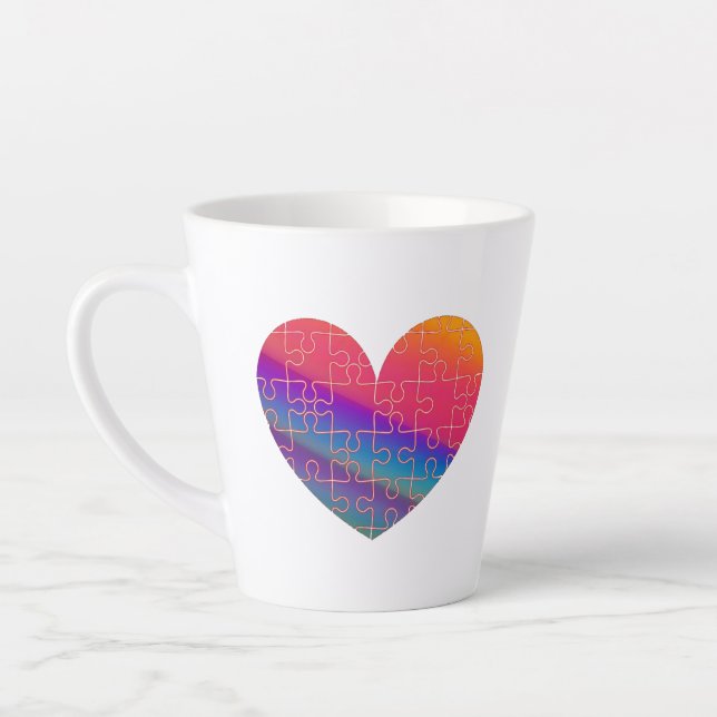 Latte Pun (Mug) Our Heart Head Latte Mug (Left)