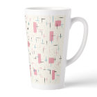 Rétro tasse rose atomique de porcelaine tendre de