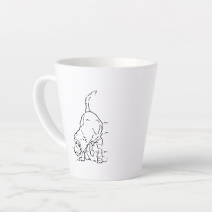 Latte Tasse à café pour amateur de chiens, illustration 