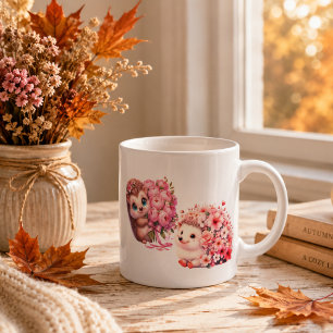 Latte Tasse à expresso hérisson romantique mignonne – Co