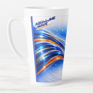 Latte Tasse Aqualume Wave – Conception d'écoulement abst