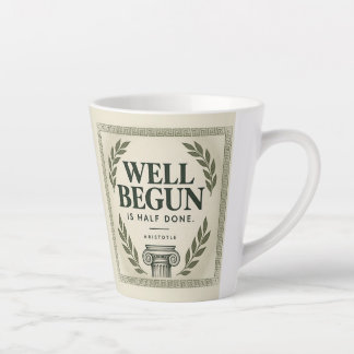 Latte Tasse avec citation d'Aristote