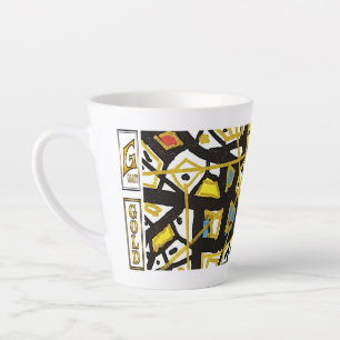Latte Tasse Classique 11 oz – Art Abstrait OR par GGAST