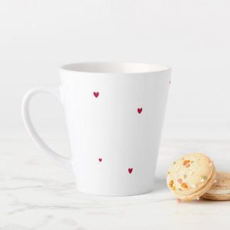 Latte Tasse coeur rouge minimaliste - Tasse Love girly