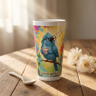 Latte Tasse de café au lait Cozy Bird