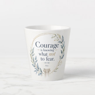 Latte Tasse de café avec citation inspirante de Platon