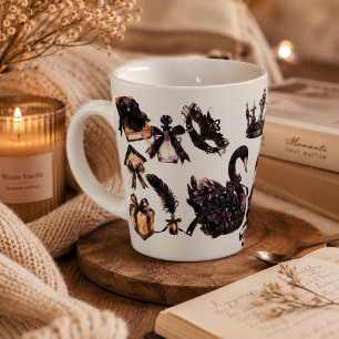 Latte Tasse esthétique Black Swan Tasse à café de luxe