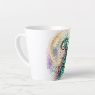 Latte Tasse Femme Florale Éthérée Colibri