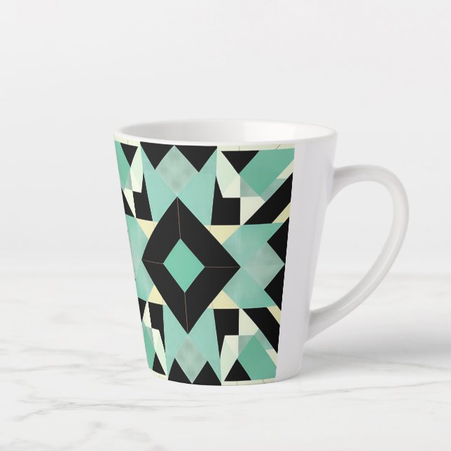 Latte Tasse géométrique Art Déco 35cl (Droite)