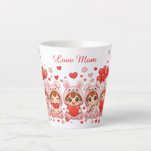 Latte Tasse personnalisée d'amour   Cadeau de la fête de
