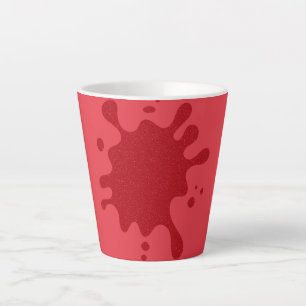 Latte Tasse personnalisée Rouge tomate éclaboussure – De