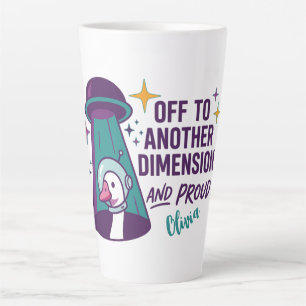 Latte Tasse personnalisée UFO Goose, Cadeau d'espace drô