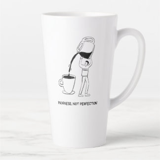 Latte Tasse «Progrès. Pas perfection»