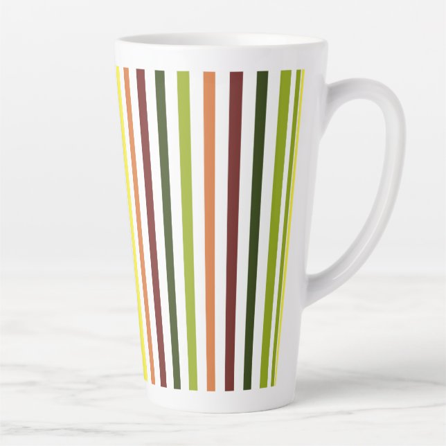 Latte Tasse rayée colorée (Droite)