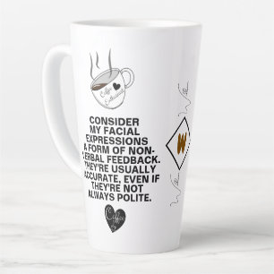 Latte Tasse sarcastique avec citation drôle pour les ama