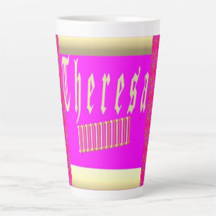 Latte Theresa design choquant tasse de café rose et or