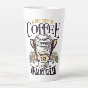 Latte Une grosse tasse de café pour votre tasse de la jo