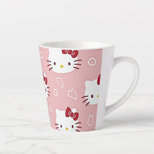 Latte une tasse qui express un chaton mignon (Droite)