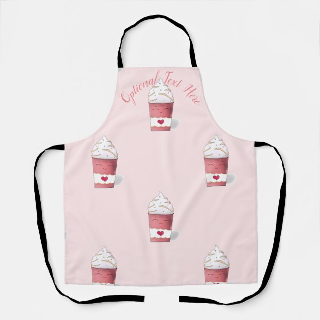 Latte & Whipped Cream (Pink)  Apron (Front)