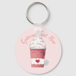 Latte & Whipped Cream (Pink) Keychain