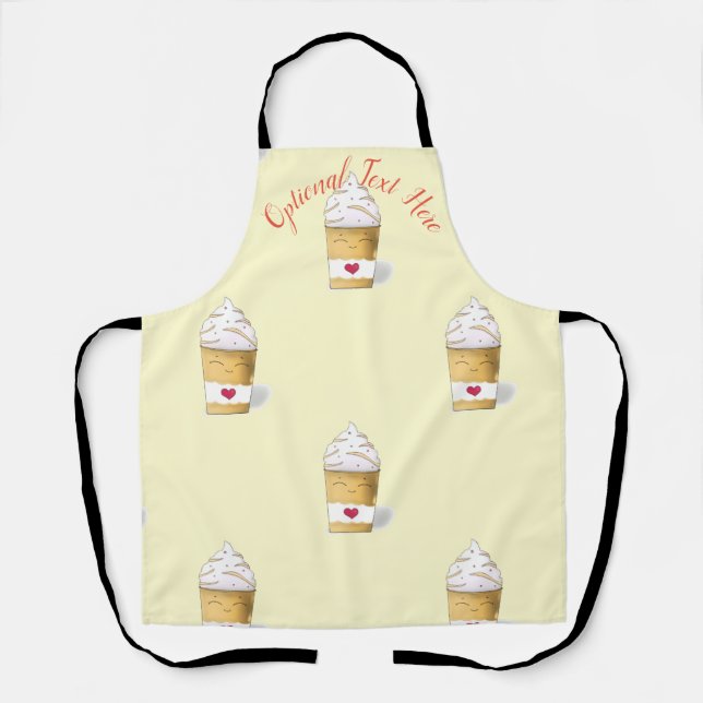 Latte & Whipped Cream (Yellow)   Apron (Front)