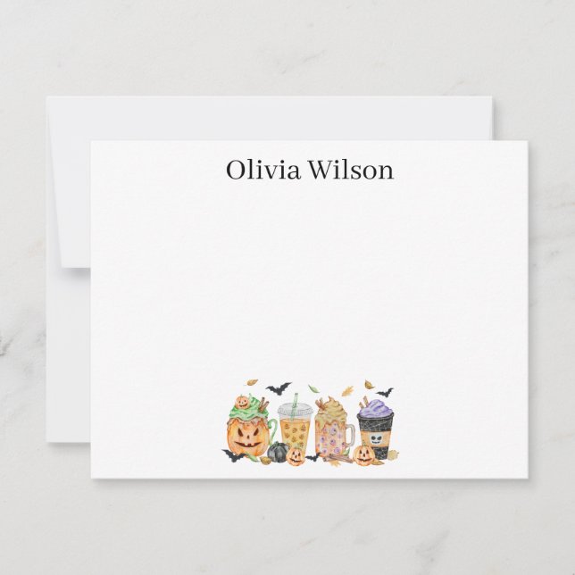 Lattes personalized stationary card (Front)