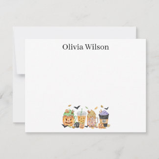 Lattes personalized stationary card