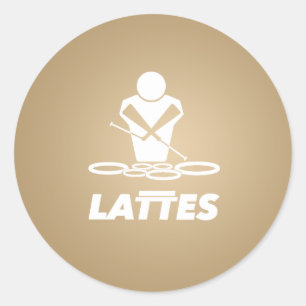 LATTES - QUADS - TENORS - DRUMLINE - QUINTS CLASSIC ROUND STICKER