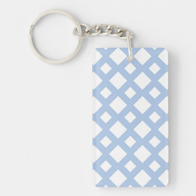Lattice bleu clair sur blanc (Devant)