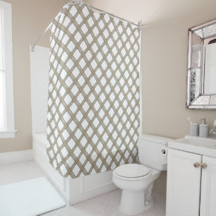 Lattice Design Shower Curtain