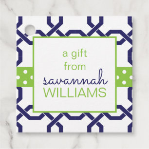 Lattice & Grosgrain Personalized Gift or Favour Ta Tags